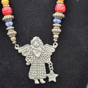 Vintage Marcie USA Angel necklace.